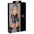 Cottelli Bondage - top lucios push-up cu cătușă (negru) - XL