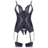 Cottelli - set lenjerie cu top deschis și tanga dantelă neagră - L