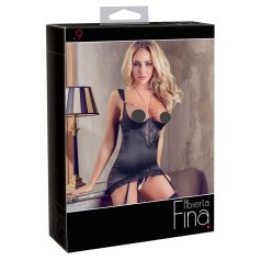   Abierta Fina - top strălucitor cu lanț și tanga (negru) - 85B/L