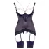 Abierta Fina - top strălucitor cu lanț și tanga (negru) - 85B/L