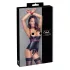 Cottelli Bondage - Top lucios cu ridicare sâni și guler - negru - XL