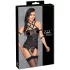 Cottelli Bondage - top cu curele, cătușe pentru mâini și tanga (negru)