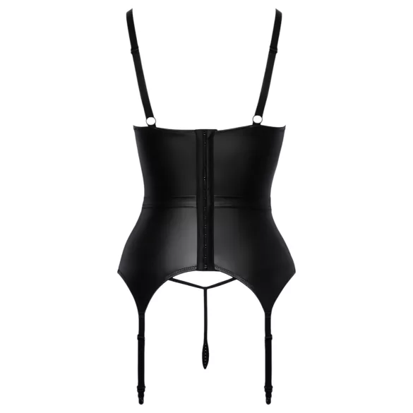 Abierta Fina - sutien push-up cu portjartier (negru)