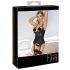 Abierta Fina - bustier cu portjartier (negru)