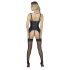 Abierta Fina - top ridicat cu portjartier (negru) - M