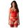 Obsessive Cupide Desir - set din dantelă transparentă (roșu) - L/XL