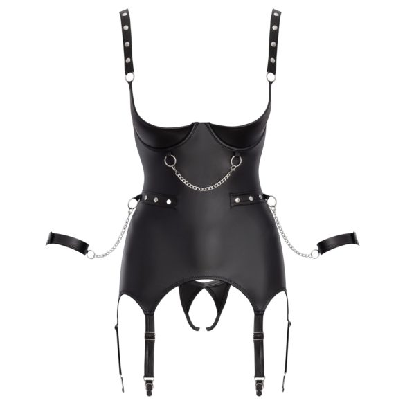 Cottelli - set bondage cu ridicare sâni - negru - XL