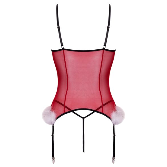 Cottelli - set lenjerie intimă Crăciun - roșu - L/XL