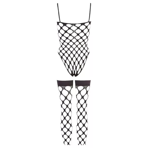 NO:XQSE - set erotic cu plasă - negru (S-L)