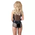 Cottelli - body sexy din plasă transparentă - negru