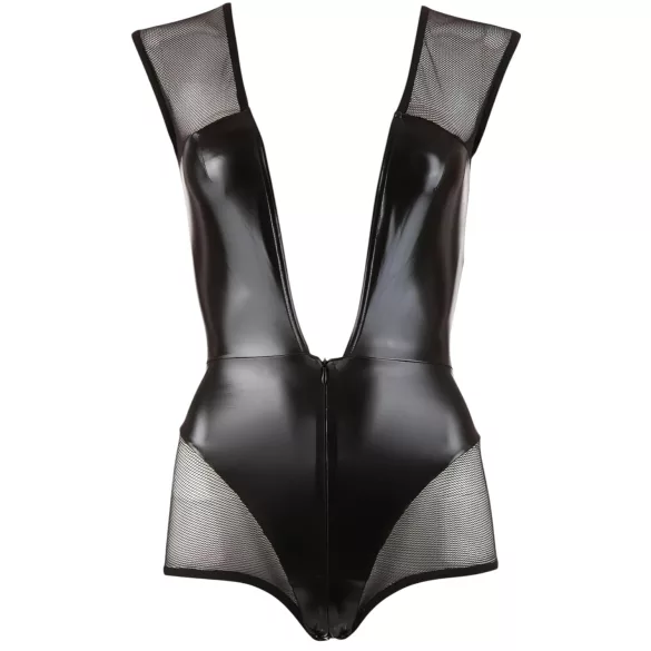 Cottelli - body sexy din plasă transparentă - negru - L
