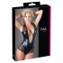 Cottelli - body lucios din plasă (negru) - XL