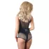 Cottelli - body sexy din plasă transparentă - negru - XL