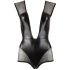 Cottelli - body lucios din plasă (negru) - XL
