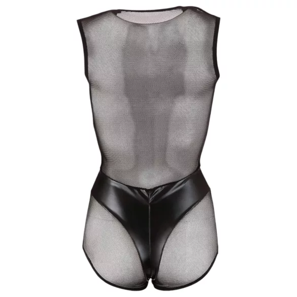 Cottelli - body sexy din plasă transparentă - negru - XL
