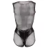 Cottelli - body sexy din plasă transparentă - negru - XL