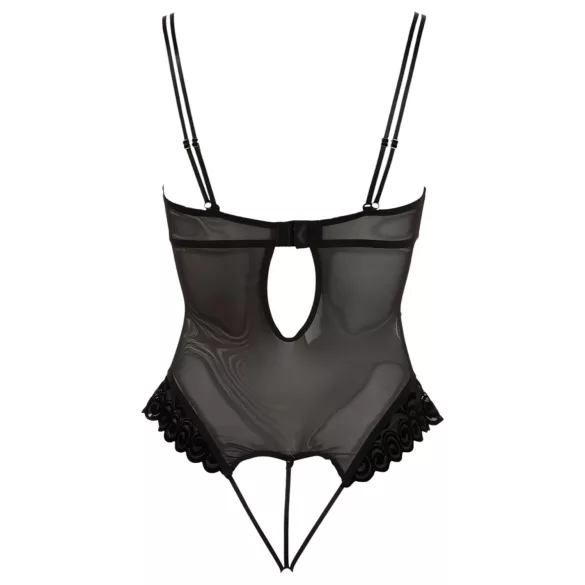 Cottelli - Body damă reglabil catifelat - negru