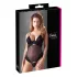 Cottelli - Body damă reglabil catifelat - negru - 85C/L