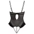 Cottelli - Body damă reglabil catifelat - negru - 85C/L