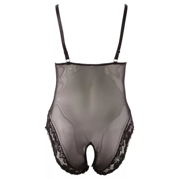 Cottelli Plus Size - body din dantelă - negru - XXXL