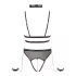 Cottelli Bondage - body deschis cu bretele și lanțuri - negru - XL