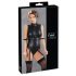 Cottelli Bondage - body fără mâneci și cătușe strălucitoare (negru) - L
