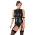 Cottelli Bondage - body fără mâneci și cătușe strălucitoare (negru) - L