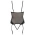 Costum bondage cu inele și cătușe - Cottelli (negru) - XL
