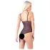 Cottelli - body deschis cu dantelă și perle - negru