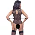 Cottelli Bondage - body dantelă cu bretele - negru