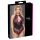 Cottelli Plus Size - body floral seducător (negru-violet) - 3XL