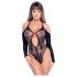 NO:XQSE - body cu fundiță, mâneci lungi - negru (S-L)