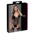 Cottelli - body deschis cu dantelă și jartieră - negru - XL