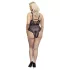 Cottelli Curves Plus Size - body transparent cu model - negru