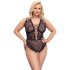 Cottelli Curves Plus Size - body transparent cu model - negru - 90D/XL