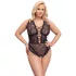 Cottelli Curves Plus Size - body transparent cu model - negru - 90D/XL