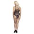 Cottelli Curves Plus Size - body transparent cu model - negru - 90D/XL