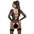 Cottelli - body transparent cu bretele - negru