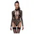 Cottelli - body transparent cu bretele - negru - M
