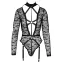 Cottelli - body transparent cu bretele - negru - M