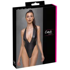 Cottelli Party - body sexy lucios cu guler - negru - M
