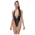 Cottelli Party - body sexy lucios cu guler - negru - M