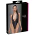 Cottelli Party - body sexy lucios cu guler - negru - L