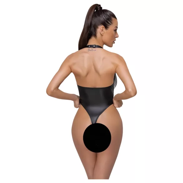 Cottelli Party - body sexy lucios cu guler - negru - L