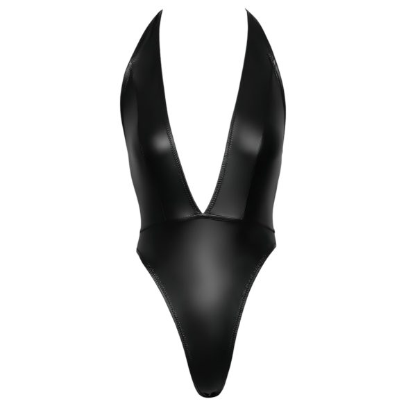 Cottelli Party - body lucios, cu guler (negru) - L