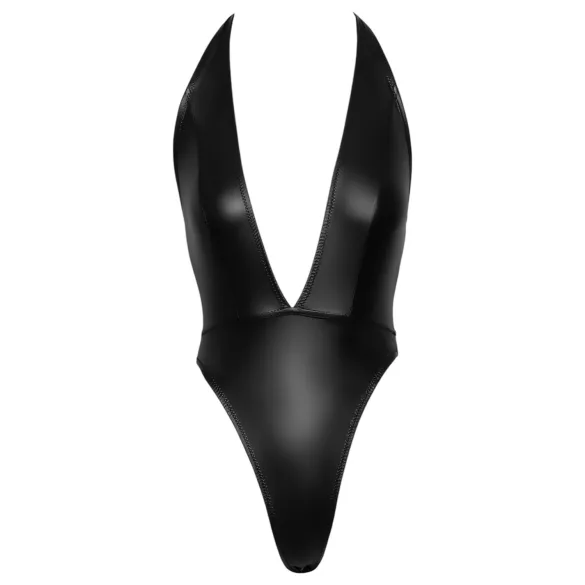 Cottelli Party - body sexy lucios cu guler - negru - L