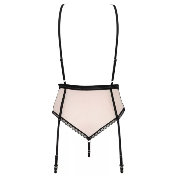 Obsessive - body sexy cu portjartier - roz - L/XL