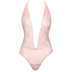   Kissable - cămașă de corp cu decolteu adânc din dantelă (roz)