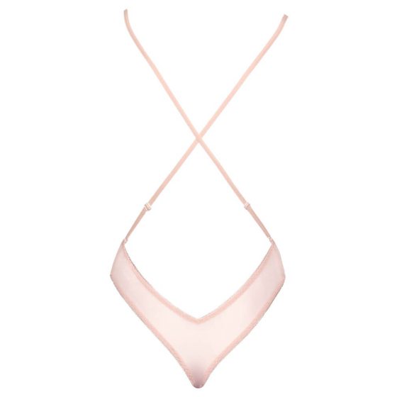 Kissable - cămașă de corp cu decolteu adânc din dantelă (roz)