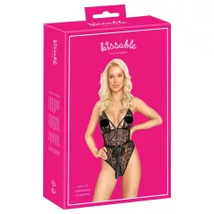 Kissable - body din dantelă (negru)